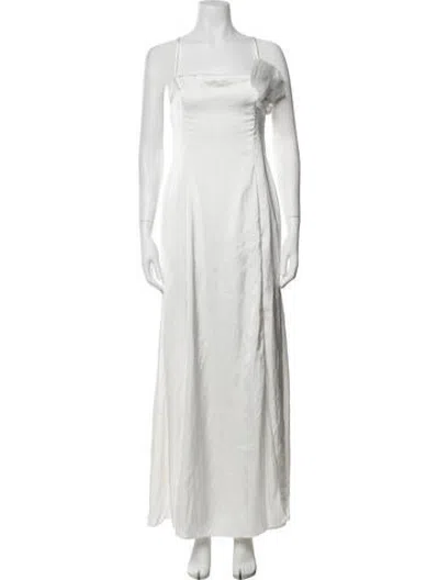 Pre-owned Katie May Square Neckline Long Dress In White