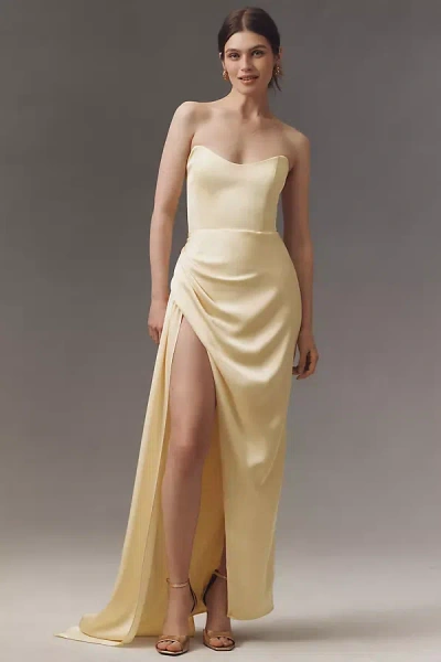 Katie May Strapless Bita Gown In Yellow