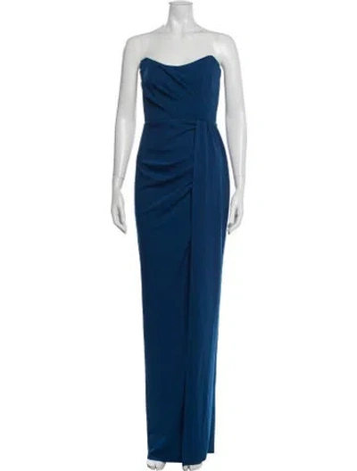 Pre-owned Katie May Strapless Long Dress In Blue