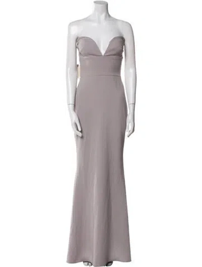 Pre-owned Katie May Strapless Long Dress In Gray