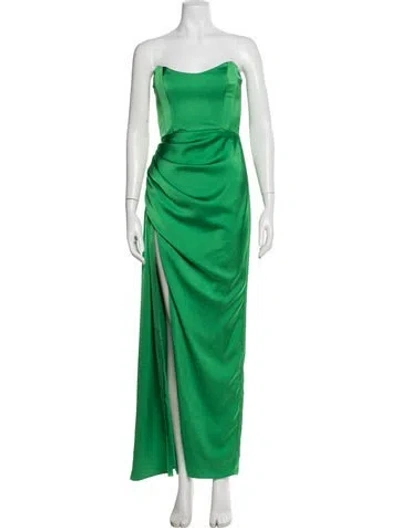 Pre-owned Katie May Strapless Long Dress In Green