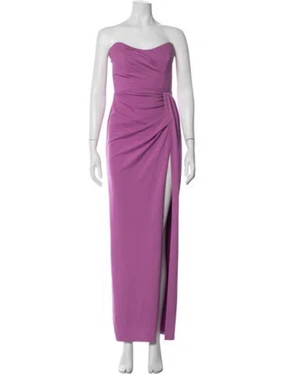 Pre-owned Katie May Strapless Long Dress In Purple
