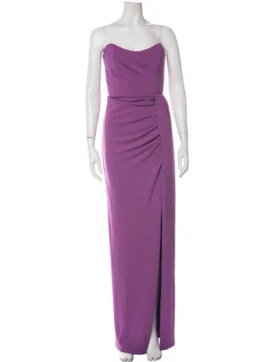 Pre-owned Katie May Strapless Long Dress In Purple