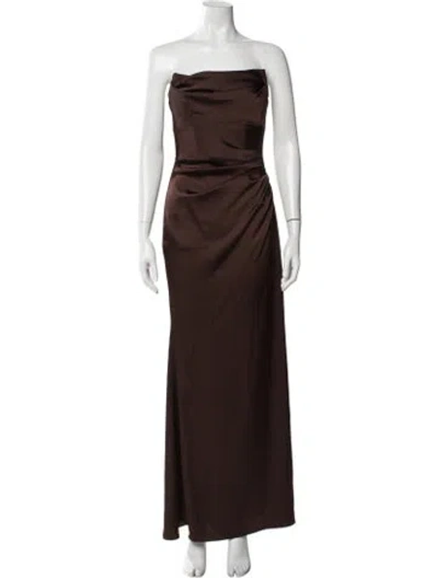 Pre-owned Katie May Strapless Long Dress W/ Tags In Brown