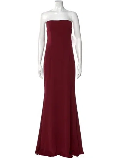 Pre-owned Katie May Strapless Long Dress W/ Tags In Burgundy