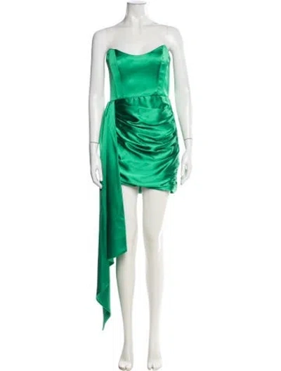 Pre-owned Katie May Strapless Mini Dress In Green