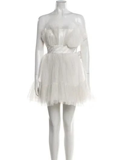 Pre-owned Katie May Strapless Mini Dress In Grey