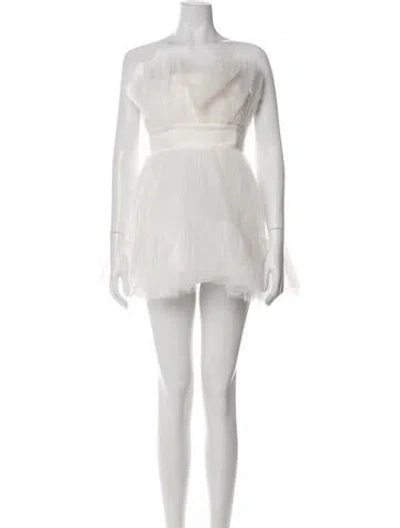 Pre-owned Katie May Strapless Mini Dress In Neutral