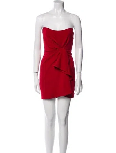 Pre-owned Katie May Strapless Mini Dress In Red
