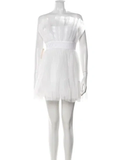 Pre-owned Katie May Strapless Mini Dress In White