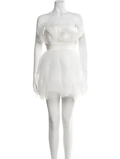 Pre-owned Katie May Strapless Mini Dress In White