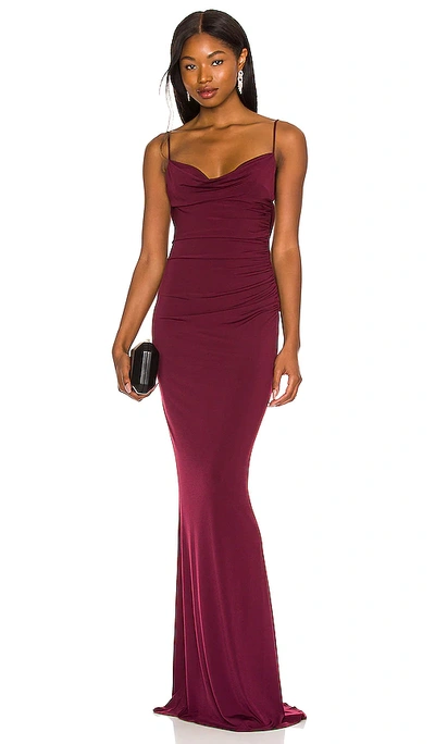 Katie May Surreal Gown In Sangria