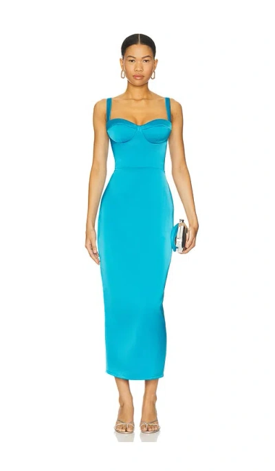 Katie May Teagan Midi Dress In Blue