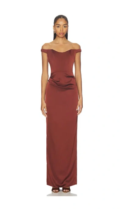 Katie May Tempest Gown In Brown