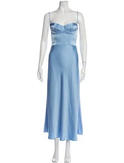 Pre-owned Katie May V-neck Long Dress In Blue