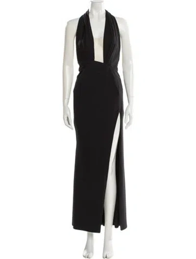 Pre-owned Katie May V-neck Long Dress In Gray