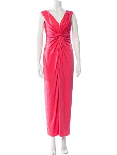 Pre-owned Katie May V-neck Long Dress In Pink