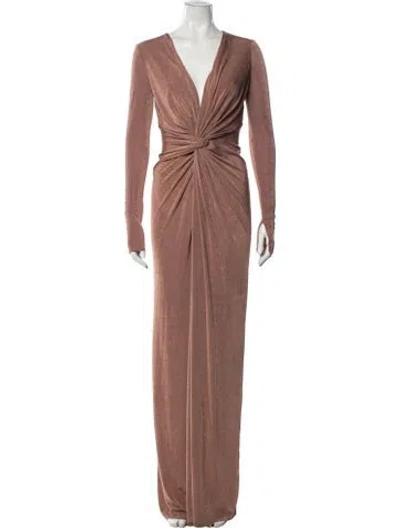 Pre-owned Katie May V-neck Long Dress In Pink
