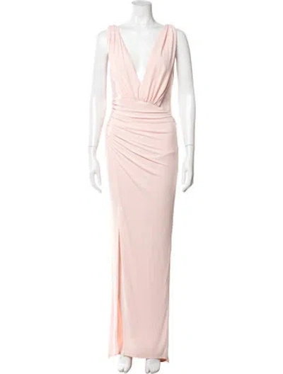 Pre-owned Katie May V-neck Long Dress In Pink