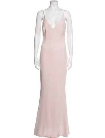 Pre-owned Katie May V-neck Long Dress In Pink