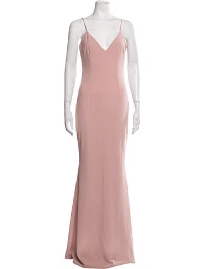 Pre-owned Katie May V-neck Long Dress W/ Tags In Pink