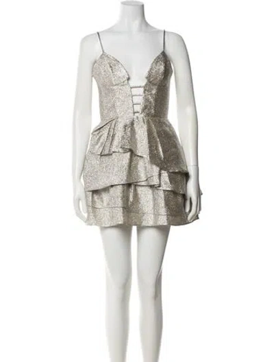 Pre-owned Katie May V-neck Mini Dress In Multi