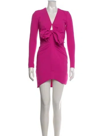 Pre-owned Katie May V-neck Mini Dress In Pink
