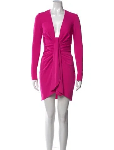 Pre-owned Katie May V-neck Mini Dress In Pink