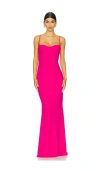 Katie May Yasmin Gown In Pink Peacock