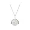 Katie Mullally Limited Men's Choice Yes Or No Circle Spinning Charm & Chain In Silver In Silver
