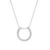 Katie Mullally Limited Men's Horseshoe Pendant & Chain In Silver In Silver