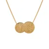 Katie Mullally Limited Men's Irish & Scottish Double Coin Pendant & Chain In Gold Plated In Gold