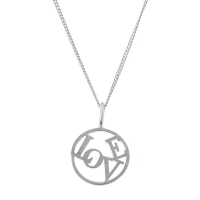 Katie Mullally Limited Men's Love Medallion & Chain In Sterling Silver