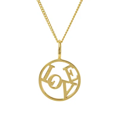 Katie Mullally Limited Men's Love Medallion & Chain In Yellow Gold Plate