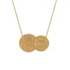 Katie Mullally Limited Men's Scottish & English Double Coin Pendant & Chain In Gold Plated