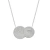 Katie Mullally Limited Men's Scottish & English Double Coin Pendant & Chain In Silver In Silver