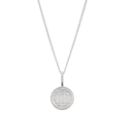 Katie Mullally Limited Women's American Coin Necklace In Sterling Silver