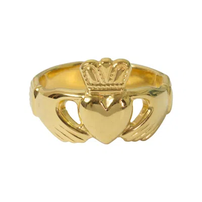 Katie Mullally Limited Women's Claddagh Adjustable Ring Yellow Gold Plated
