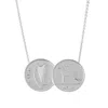 Katie Mullally Limited Women's Double Irish 6d Coin Necklace In Sterling Silver In Silver