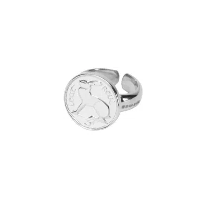 Katie Mullally Limited Women's Irish 3d Adjustable Ring Silver