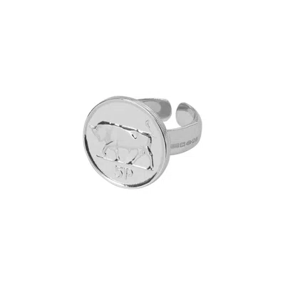 Katie Mullally Limited Women's Irish 5p Adjustable Ring Silver