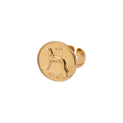Katie Mullally Limited Women's Irish 6d Adjustable Ring Yellow Gold Plated