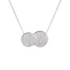 Katie Mullally Limited Women's Irish & Scottish Double Coin Pendant Silver Necklace In Silver