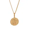 Katie Mullally Limited Women's St Christopher Necklace In Yellow Gold In Gold