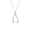 Katie Mullally Limited Women's Tiny Sterling Silver Wishbone Necklace In Silver