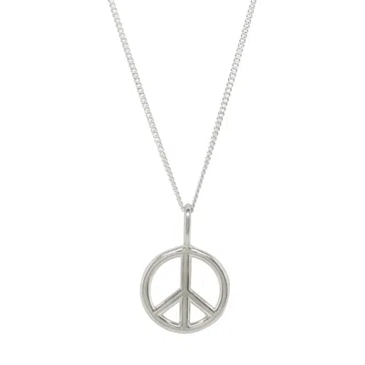 Katie Mullally Men's Peace Sign & Chain In Sterling Silver | ModeSens