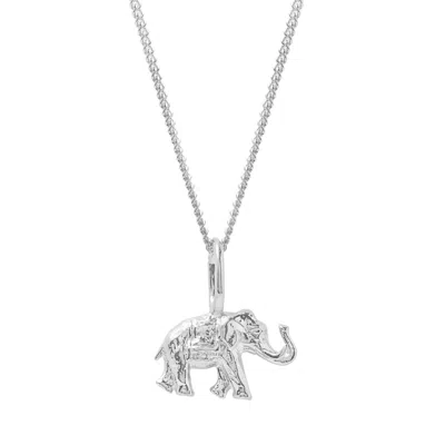 Katie Mullally Women's Elephant Sterling Silver Necklace In Gray