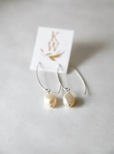 Katie Waltman Freshwater Pearl Drop Earrings In White