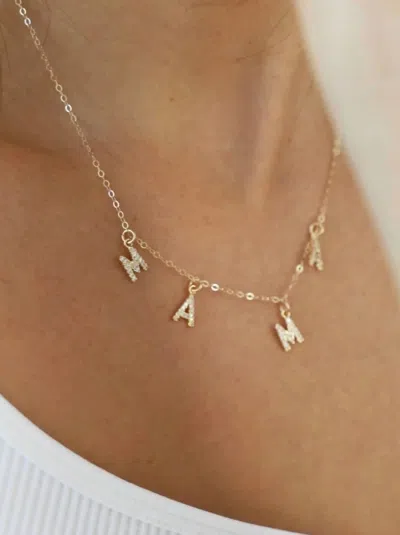 Katie Waltman Mama Cubic Zirconia Necklace In Gold