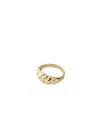 Katie Waltman Twisted Croissant Dome Ring In Gold In Gold